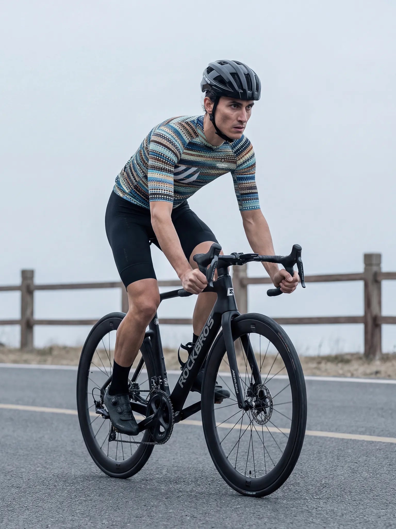Men's Cycling Jersey Retro Signal#Type_Dotwave Stripe