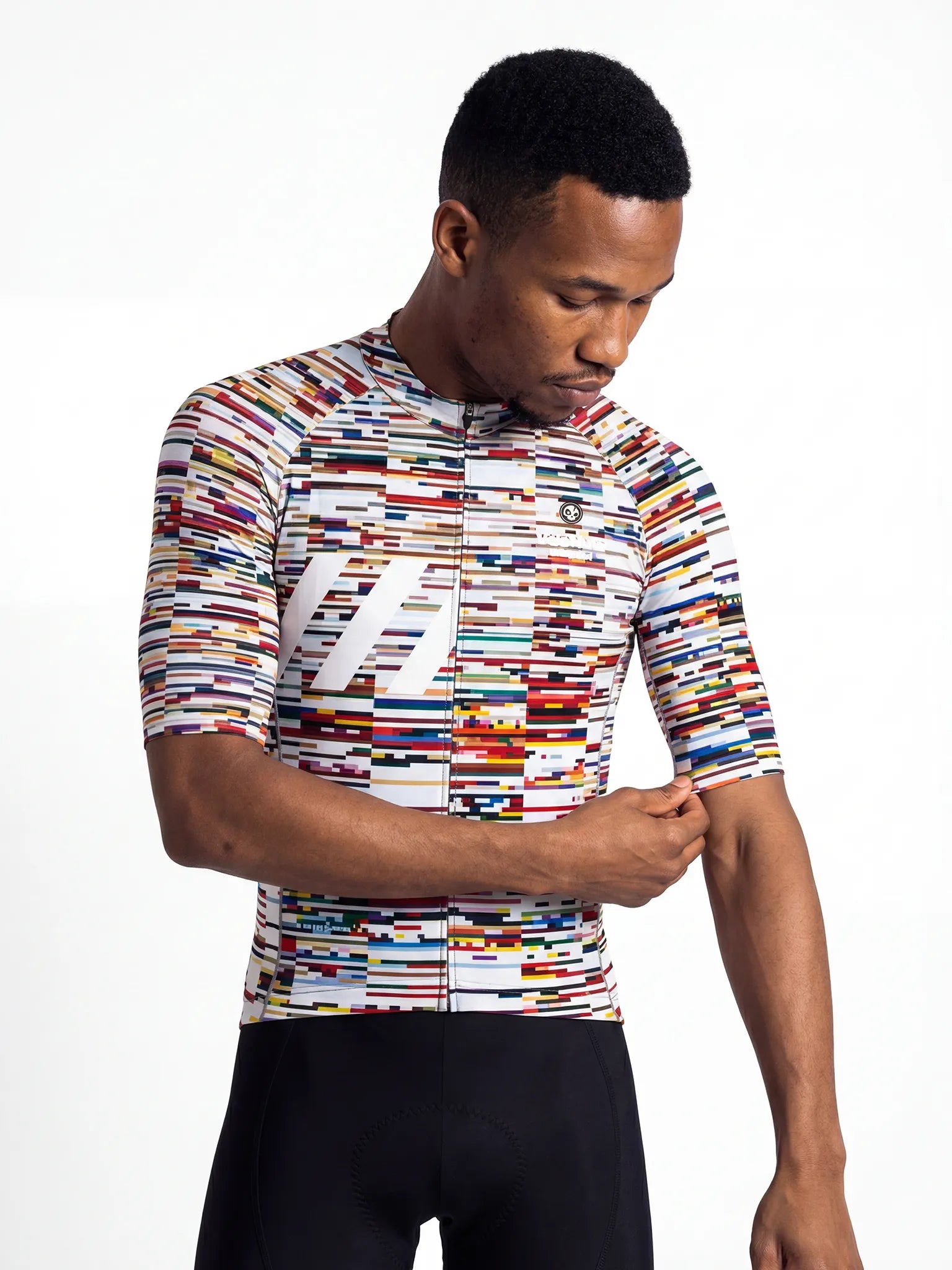 Men's Cycling Jersey Pixel Riot#Type_Glitch Scan