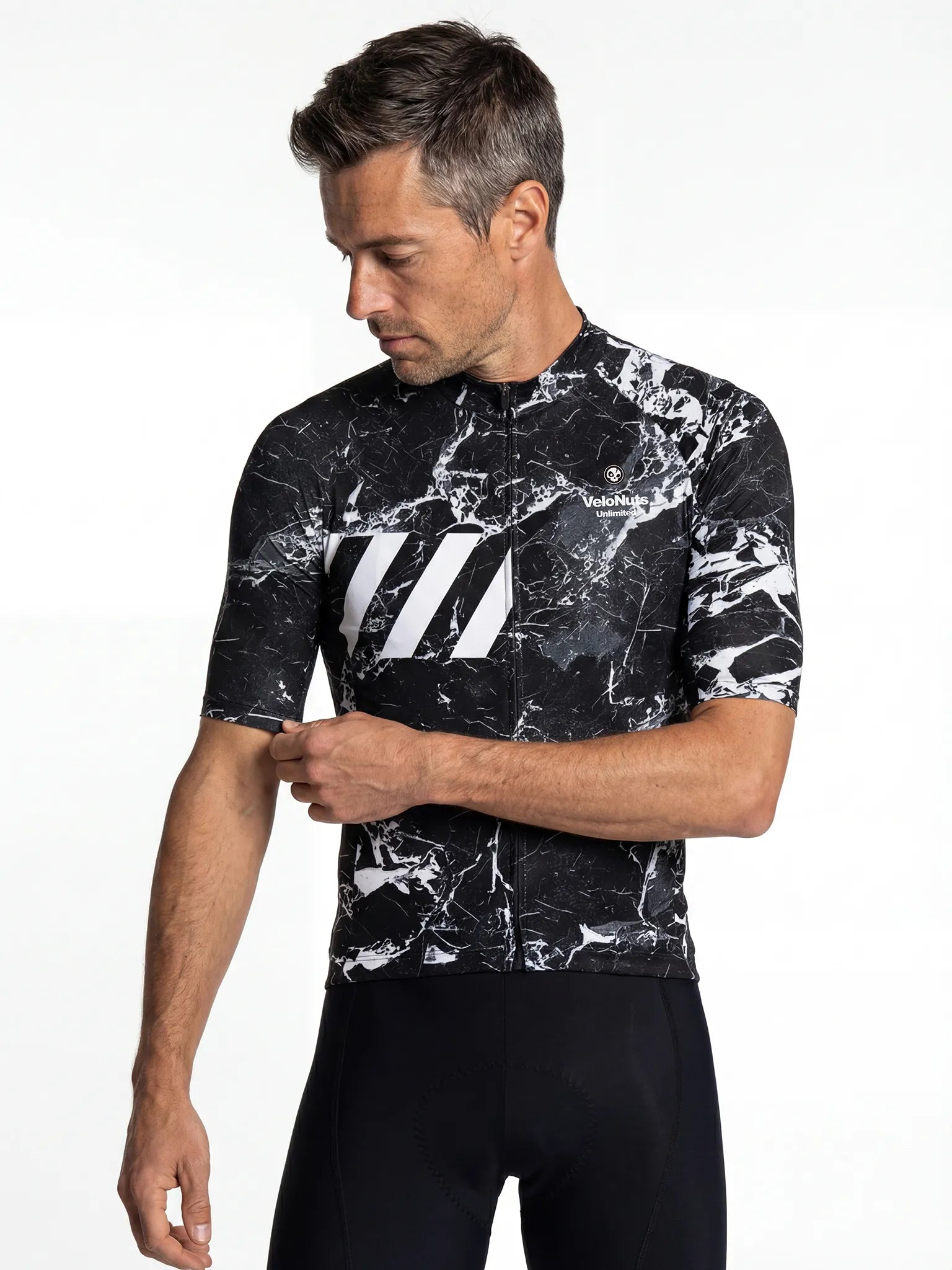 Men's Cycling Jersey Liquid Terrain#Type_Noir Marble