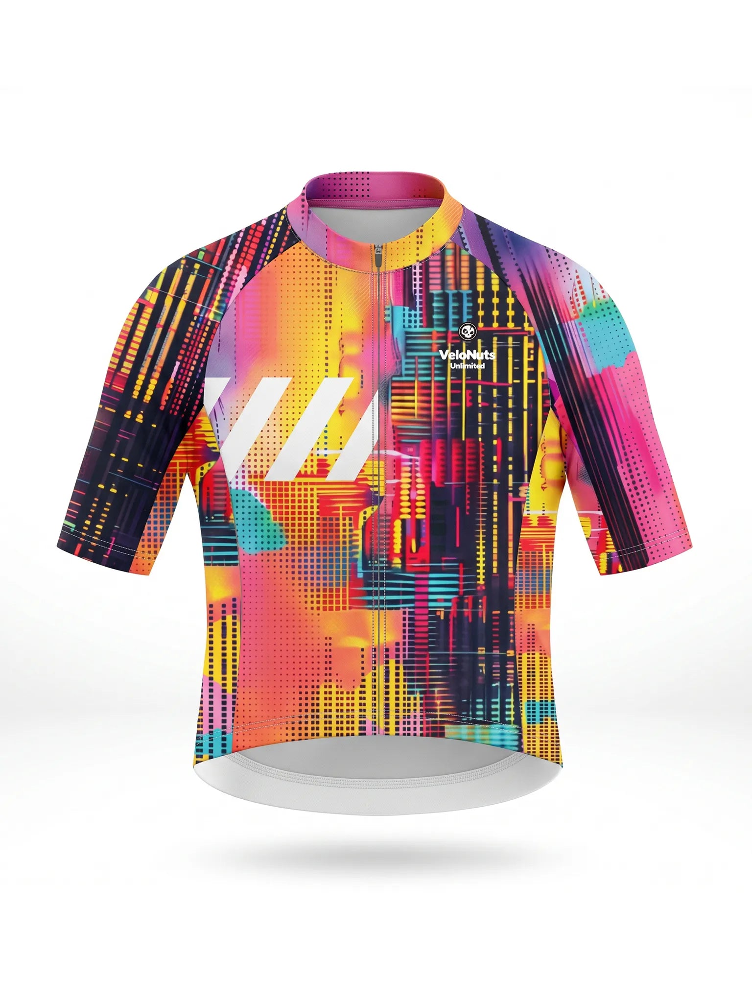 Men's Cycling Jersey Neon Condense#Type_Pink Skyline