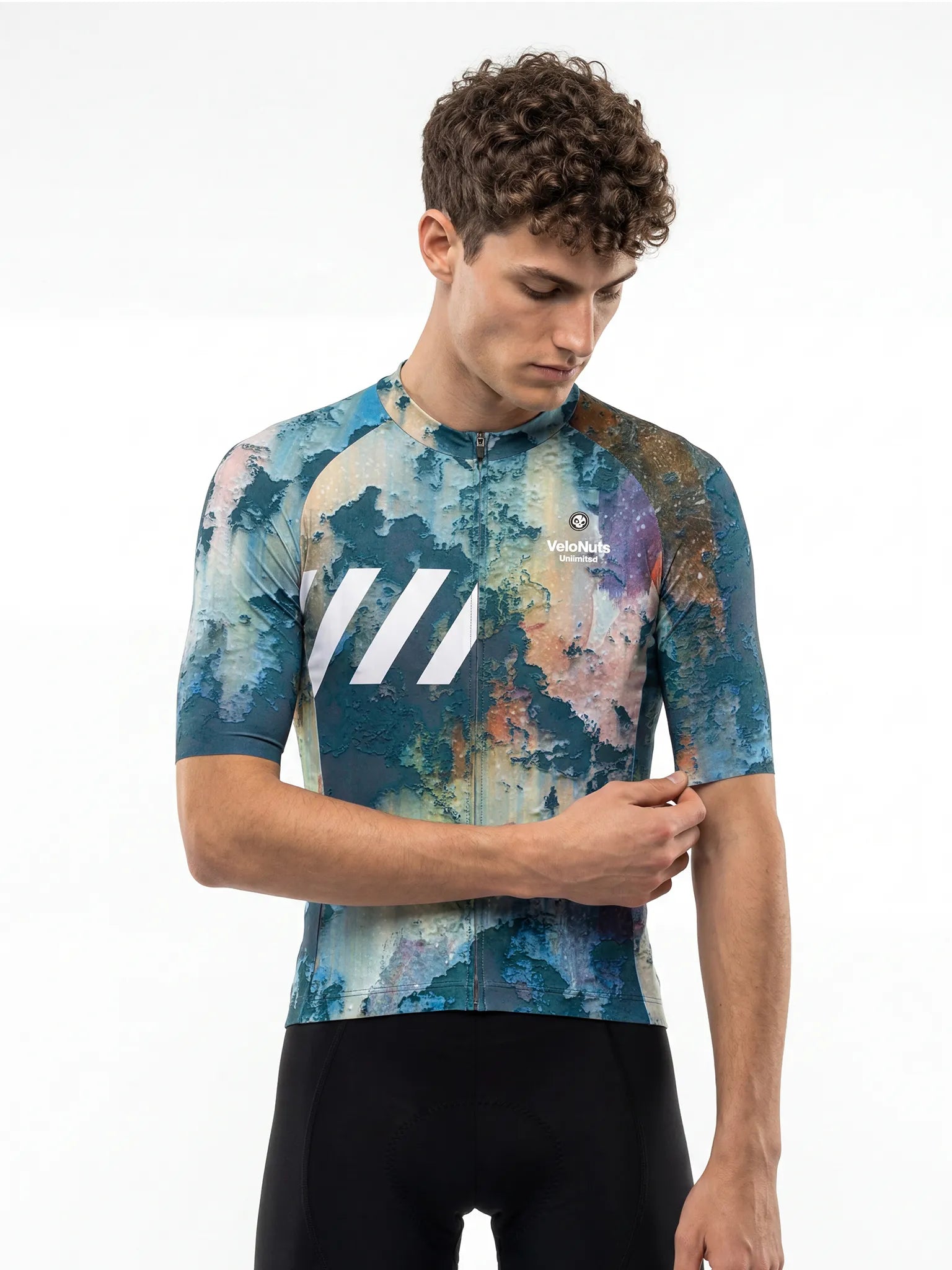 Men's Cycling Jersey Retro Signal#Type_Pixel Drift