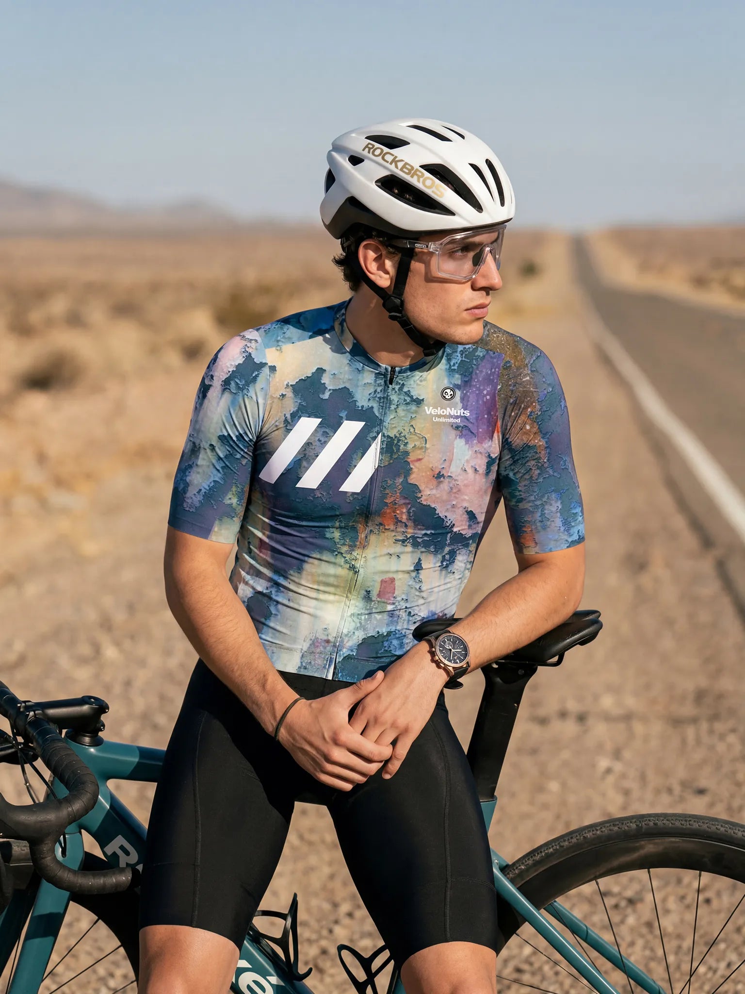 Men's Cycling Jersey Retro Signal#Type_Pixel Drift