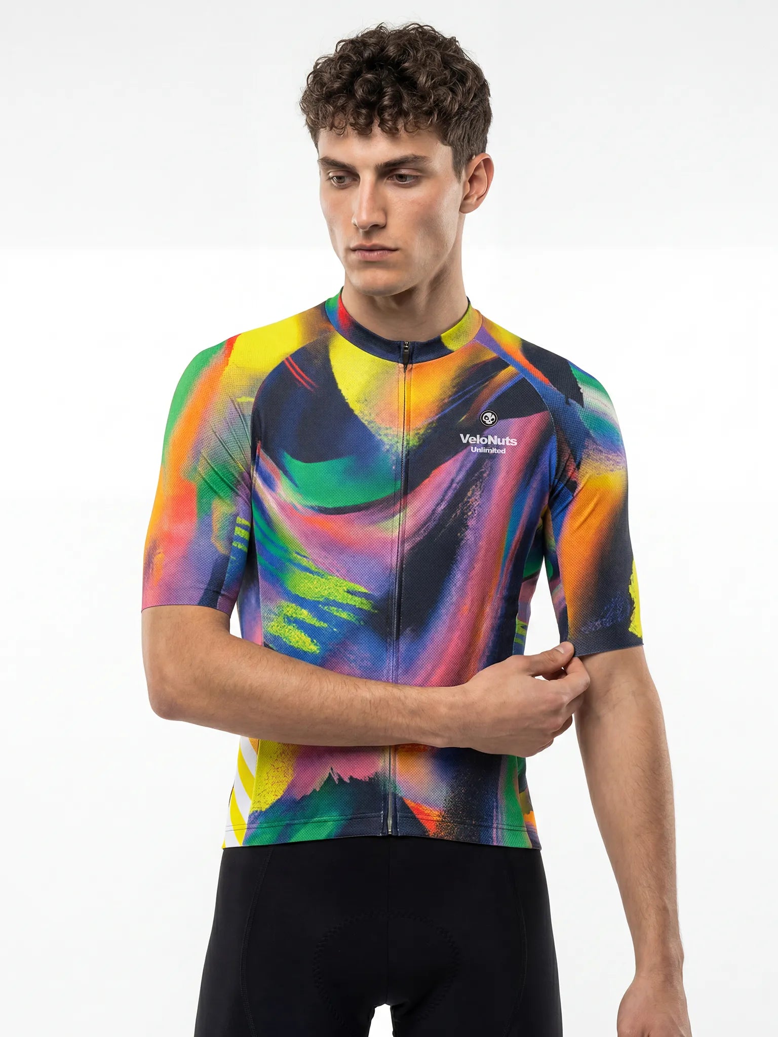 Men's Cycling Jersey Pixel Riot#Type_Vertical Glitch