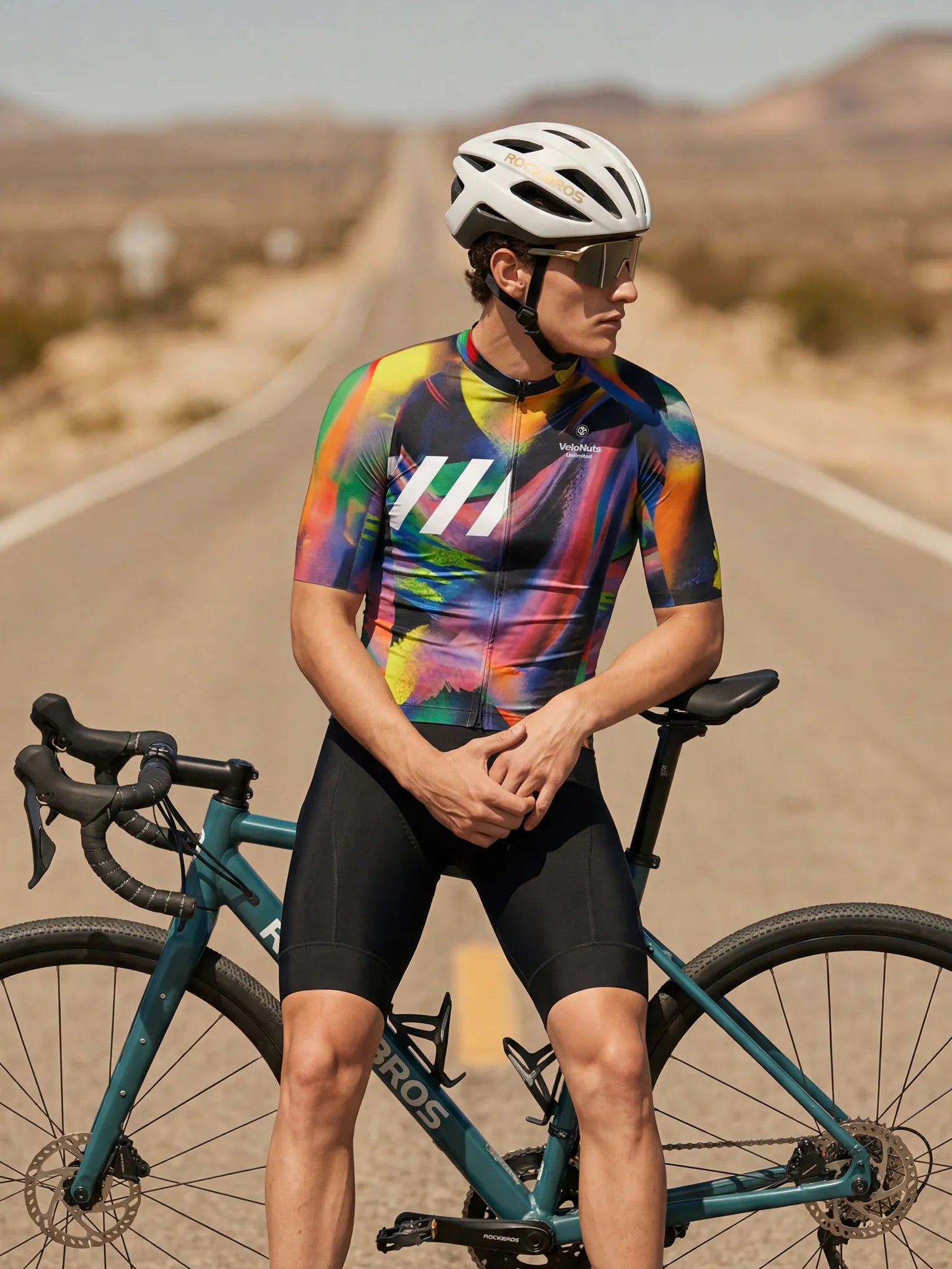 Men's Cycling Jersey Pixel Riot#Type_Vertical Glitch