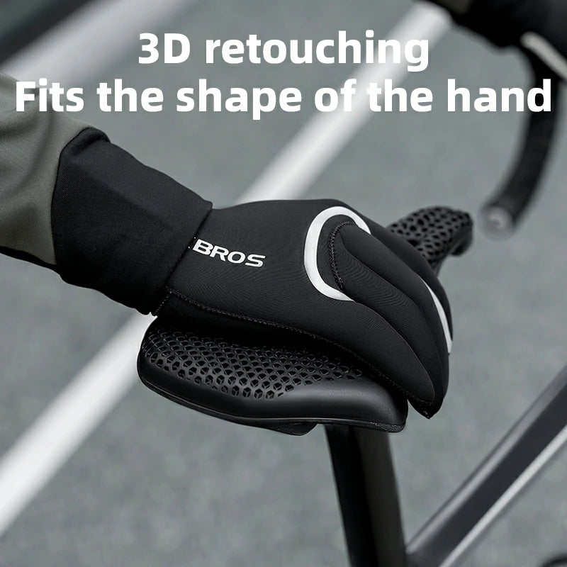 Winter Riding Gloves Water Repellent Full-Palm Silicone