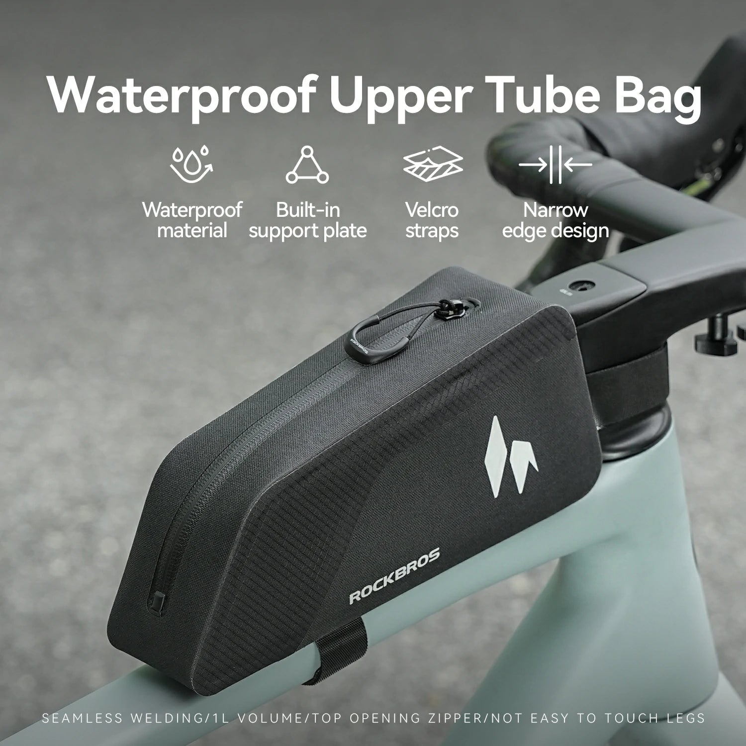 100% Waterproof Top Tube Bag 1L