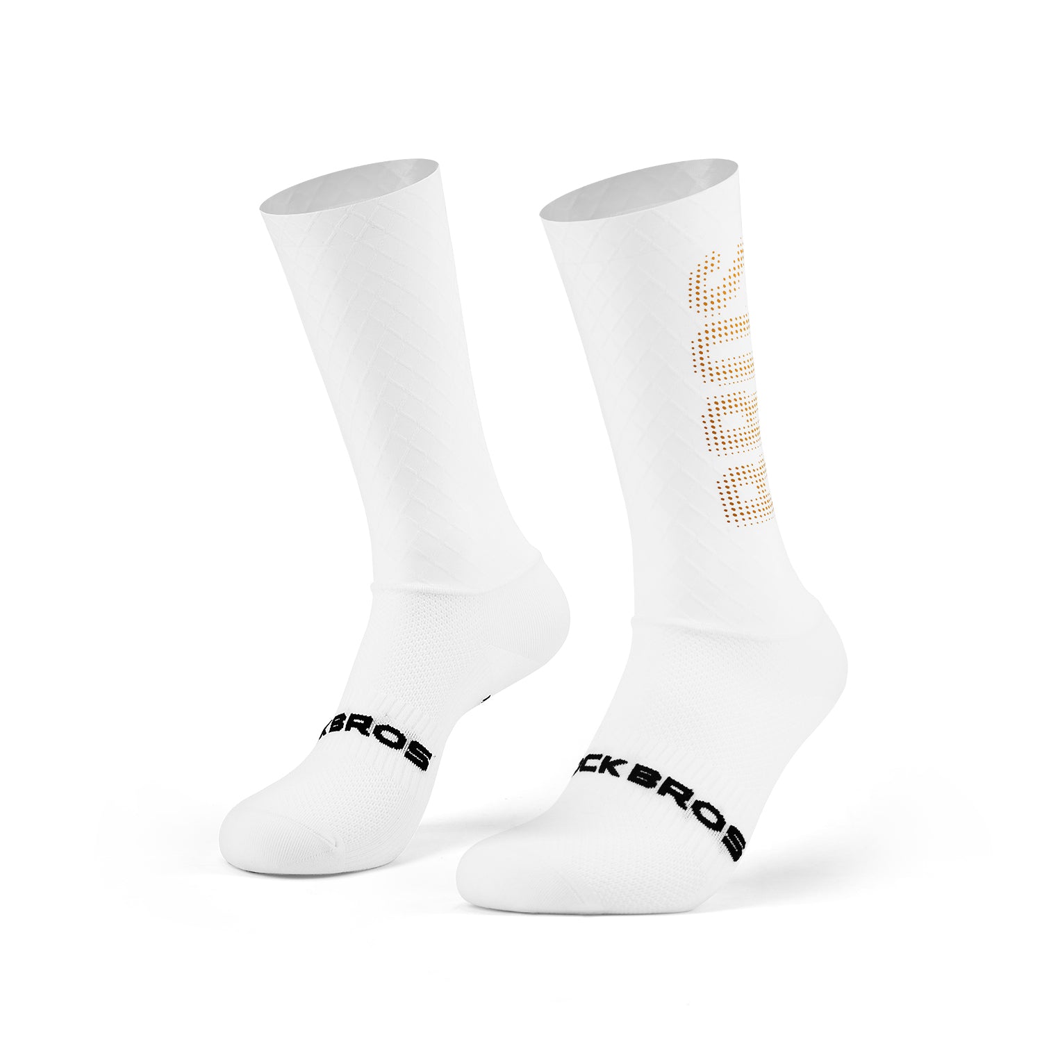 White socks with ROCKBROS logo #color_White Mesh - Gold Label