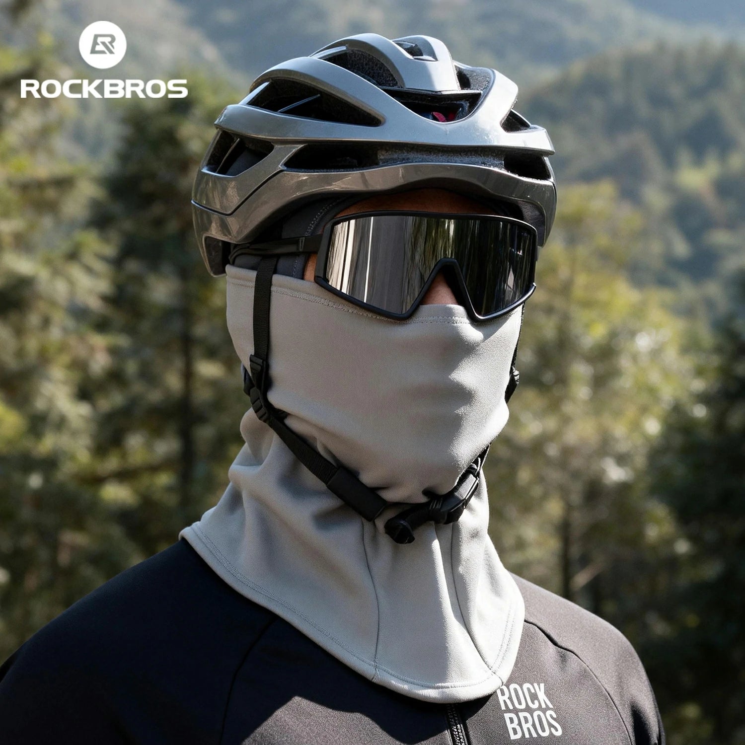 Balaclava compatible with helmets for cycling, skiing, or motorbike.