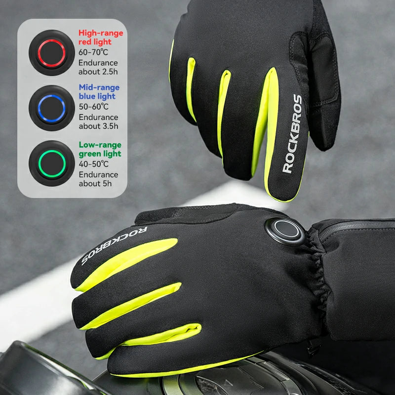 Winter Induction Heated Gloves Warm Windproof
