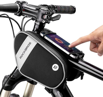 ROCKBROS Bike Front Frame Bag Top Tube Bike Phone Mount Bag Waterproof