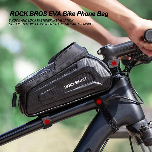 ROCKBROS Waterproof Bike Phone Mount Bag with 3D EVA Hard Shell
