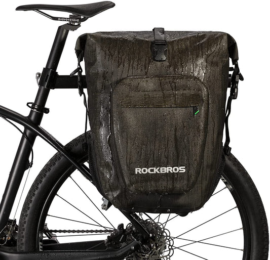 ROCKBROS Bike Rack Pannier Waterproof Grocery Panniers 27L Large Capacity