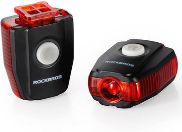 ROCKBROS Bike Tail Light100 Lumens USB Rechargeable 3 Modes 2 Pcs