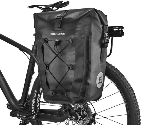 ROCKBROS Bike Pannier Waterproof 27L Large Capacity Bike Bag Black