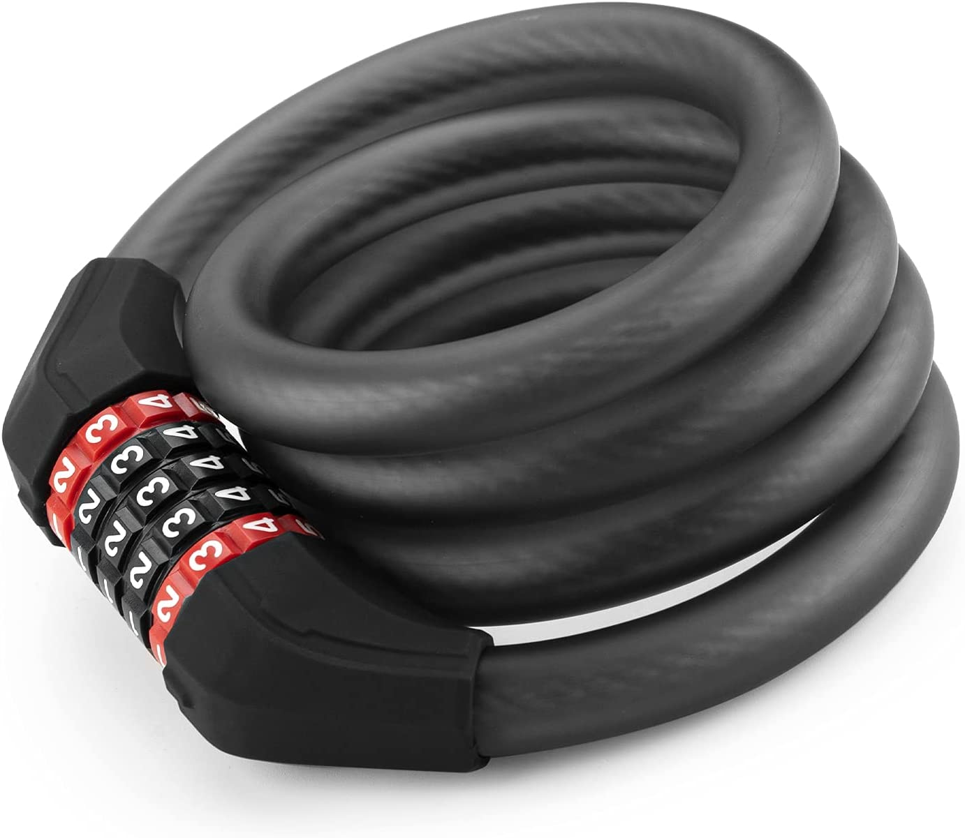 ROCKBROS Specialized Bike Lock Cable, 5 Digit Bike Lock Combination, 47 Inch Bike Wheel Lock