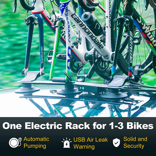 ROCKBROS Electric Suction Cup Bike Rack for 1-3 Bikes Safe Mount